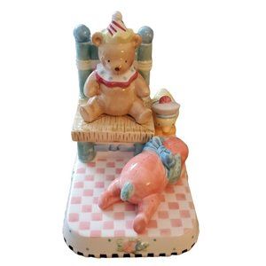 ME Ink 2000 Mary Engelbreit 2 Ceramic Bookends Children's Toys Excellent MICHEL